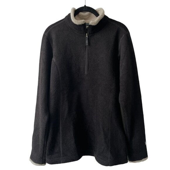 Kuhl Alaska 1/4 Zip Fleece Mock Neck Long Sleeve Pullover Sweater Black Medium - Picture 1 of 6